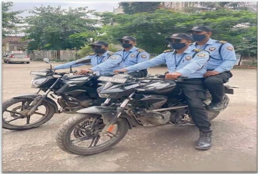 Active patrol team on motorcycles